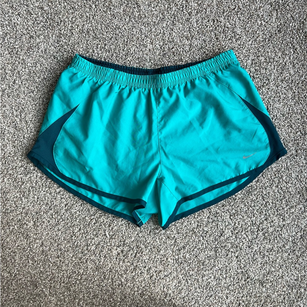 Nike‎ Tempo Dry Running Shorts, Aqua/Navy, Size Medium